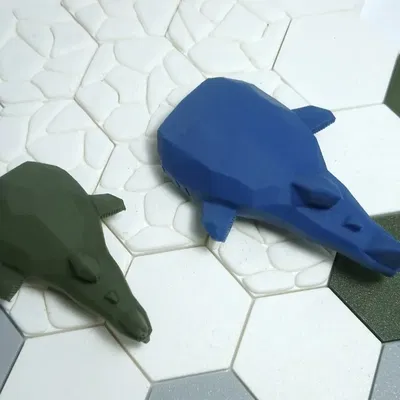 Cá mập voi phong cách low-poly