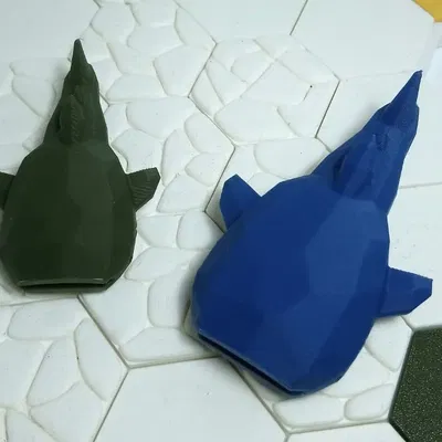 Cá mập voi phong cách low-poly