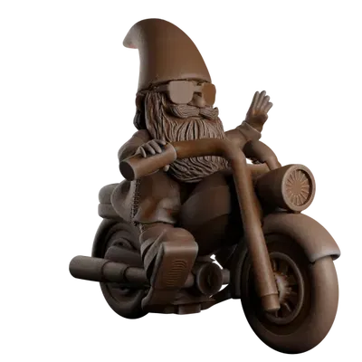 Tượng phù thủy vườn cưỡi xe đạp