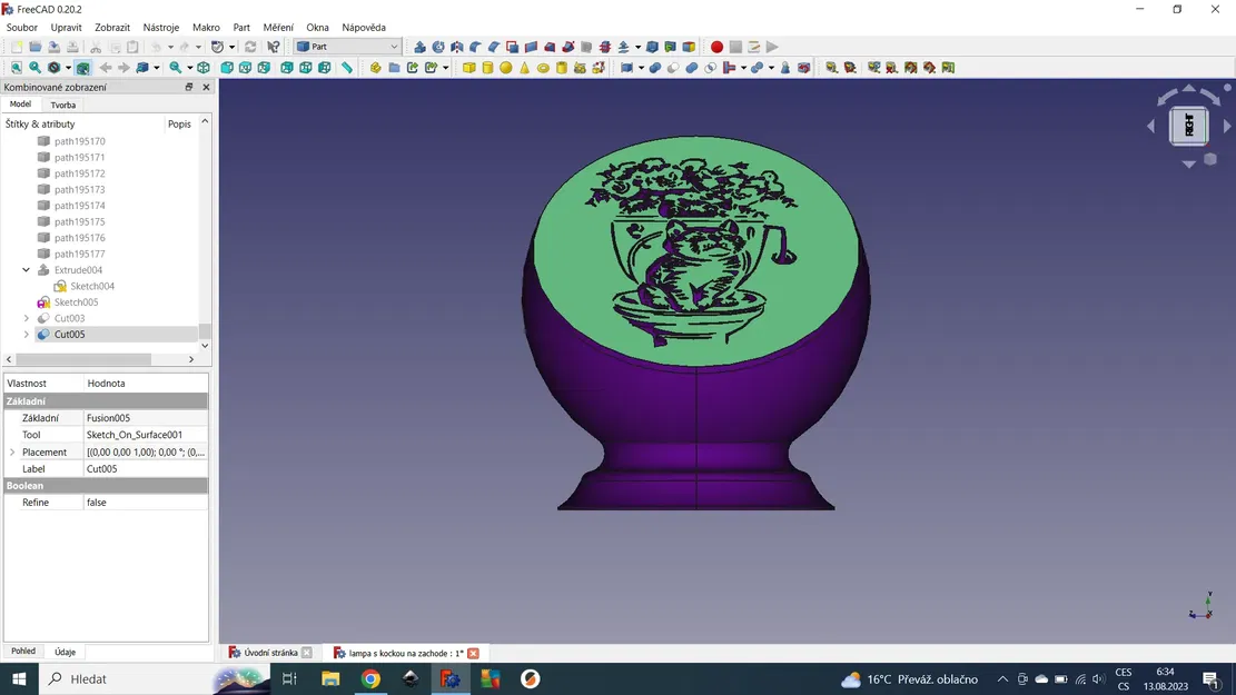 Mô hình mèo ngồi trên bồn cầu in từ PLA - Image 2