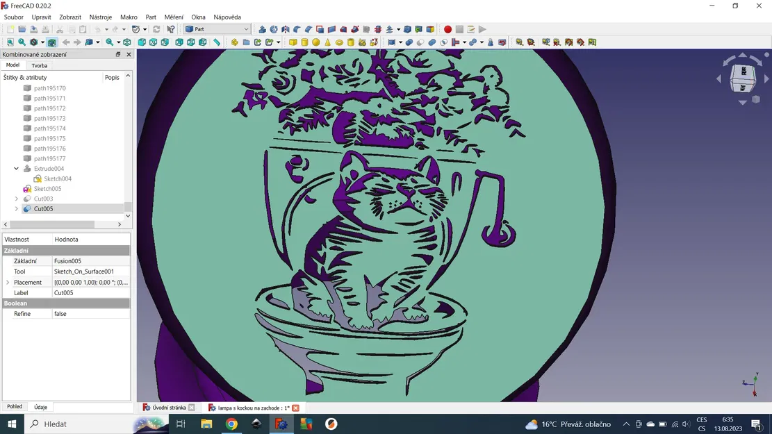 Mô hình mèo ngồi trên bồn cầu in từ PLA - Image 4