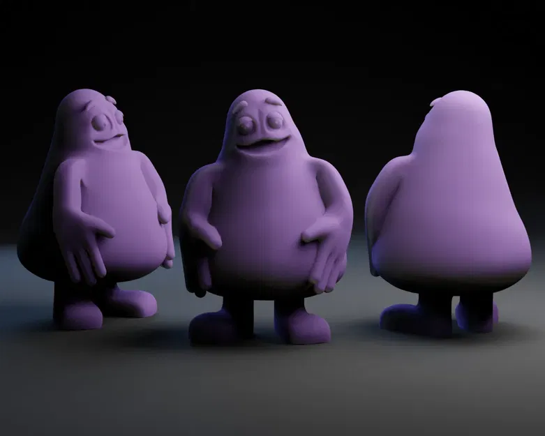 Nhân vật Grimace độc đáo trong nghệ thuật điêu khắc - Image 1