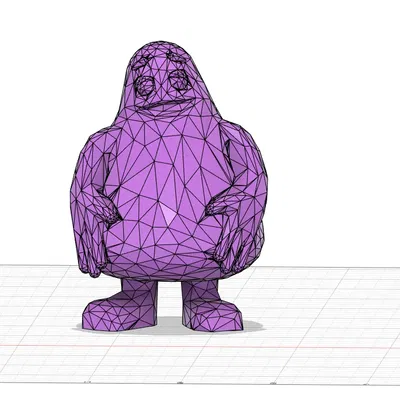 Nhân vật Grimace phong cách Low Poly từ McDonald's