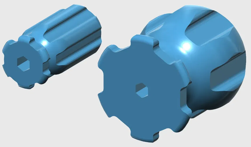 Cán tua vít ngắn với lỗ nam châm 6x6mm - Image 1