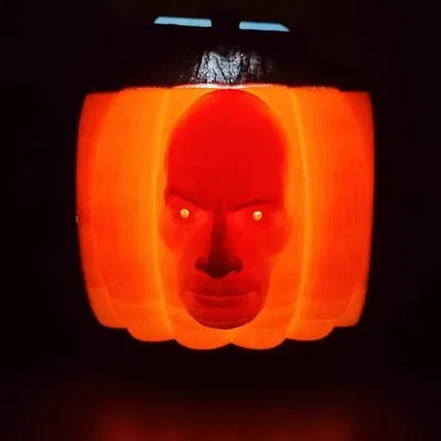 Đèn bí ngô hai mặt hình The Rock