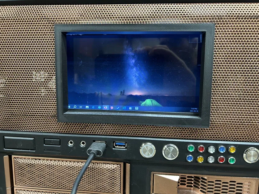 Giá đỡ màn hình 7 inch cho thùng máy Cooler Master Haf XB - Image 2