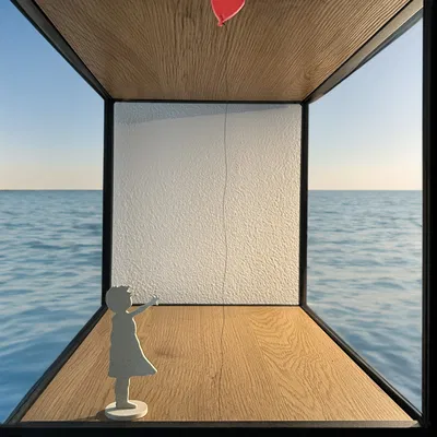 Cô gái bóng bay theo phong cách Banksy