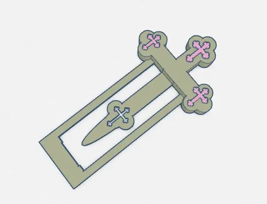 Dấu trang hình thánh giá với các kiểu viền đa dạng - Image 2