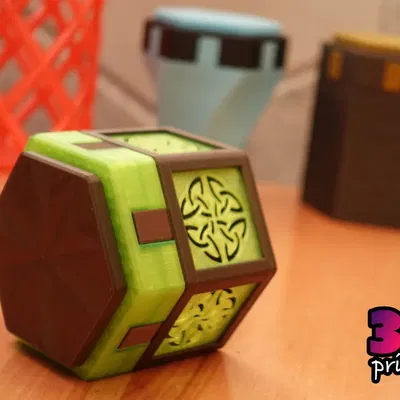 Hộp trò chơi lật khóa hình lục giác