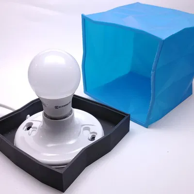 Đèn hình khối lập phương phong cách low poly