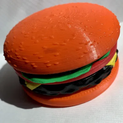 Bánh hamburger chi tiết với hướng dẫn in 3D