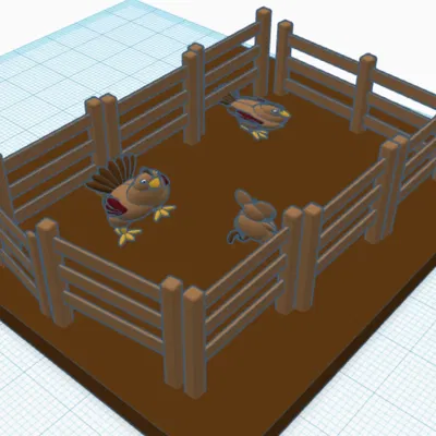 Gà điêu khắc nghệ thuật độc đáo trong thiết kế 3D