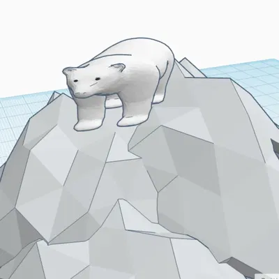 Gấu Bắc Cực 3D với thiết kế nghệ thuật tinh xảo
