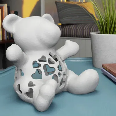 Gấu Tình Yêu với họa tiết trái tim độc đáo