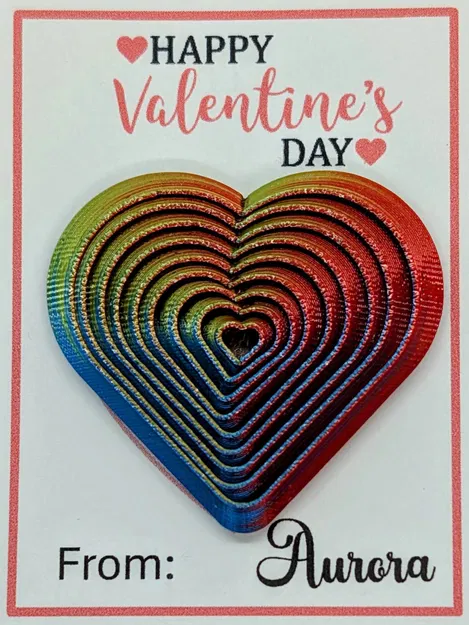 Trái Tim Cầu Vồng Fidget 3D Với 9 Trái Tim Đung Đưa - Image 2