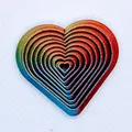 Trái Tim Cầu Vồng Fidget 3D Với 9 Trái Tim Đung Đưa - Thumbnail 5