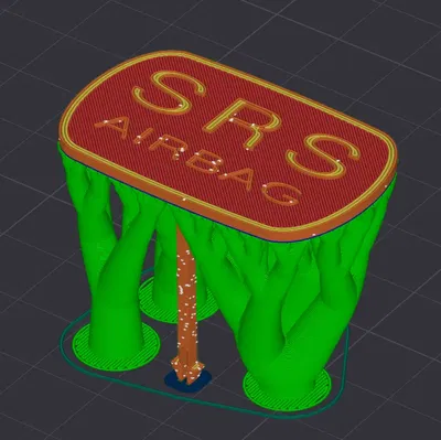 Nắp SRS phía sau cho xe Mercedes W203 Sedan