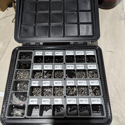 Hộp Gridfinity cho bộ sưu tập 20 ngăn đựng ốc vít