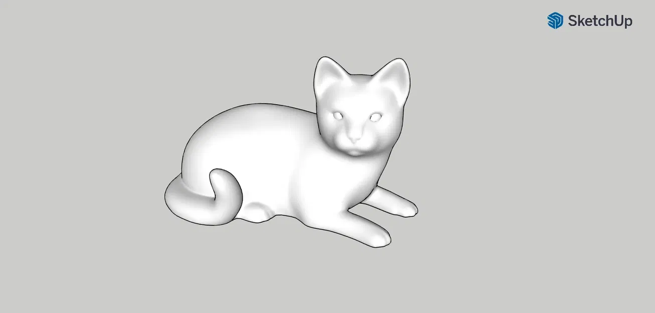 Mô hình mèo dễ thương và sống động trong thế giới 3D - Image 1