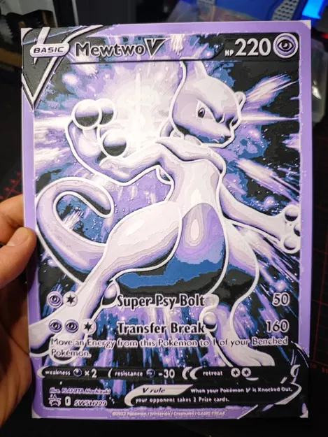 Thẻ bài Pokemon Mewtwo với thiết kế độc đáo từ HueForge - Image 2