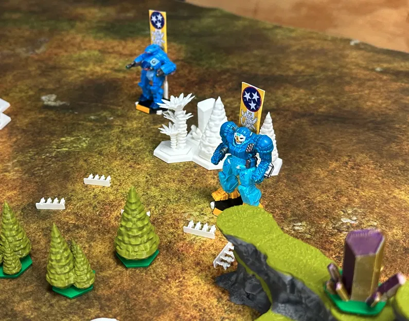 Giá đỡ cờ mini hình lục giác cho mô hình Battletech - Image 4