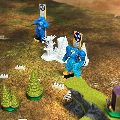 Giá đỡ cờ mini hình lục giác cho mô hình Battletech