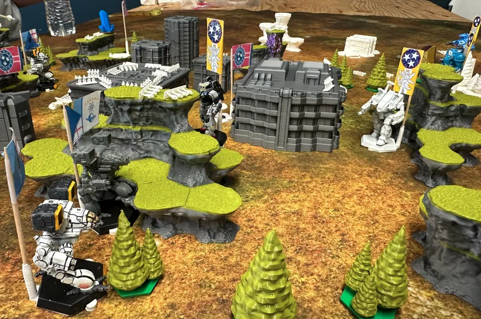 Giá đỡ cờ mini hình lục giác cho mô hình Battletech - Image 6