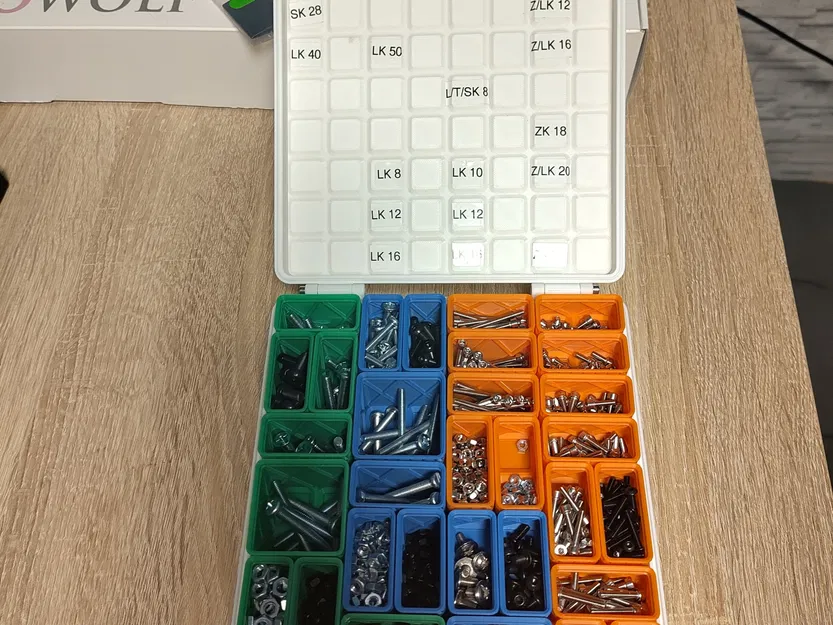 Nắp hộp Rugged Gridfinity thích hợp cho thùng nửa kích thước - Image 1