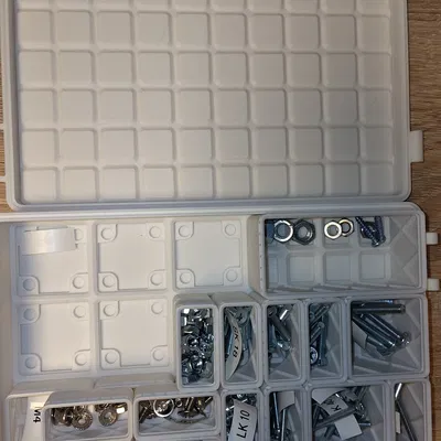 Nắp hộp Rugged Gridfinity thích hợp cho thùng nửa kích thước