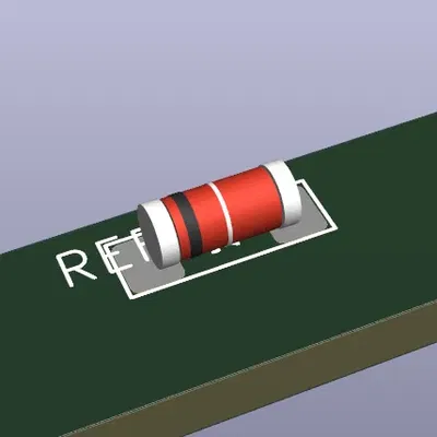 Mô hình diode Zener SOD80 và khối đầu nối DG300-5.0