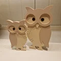 Trang trí cú 2D bằng gỗ cho không gian sống - Thumbnail 2