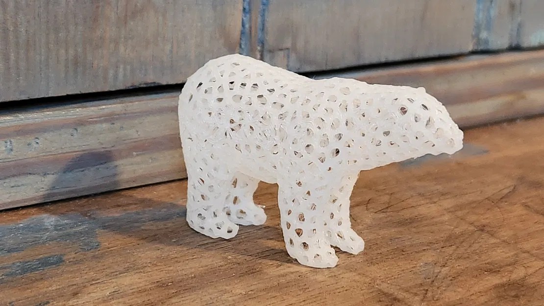 Gấu Bắc Cực Voronoi Nhỏ - Chất liệu in 3D chỉ 3 gram - Image 1
