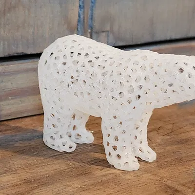 Gấu Bắc Cực Voronoi Nhỏ - Chất liệu in 3D chỉ 3 gram