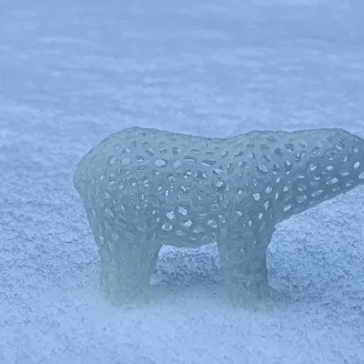 Gấu Bắc Cực Voronoi Nhỏ - Chất liệu in 3D chỉ 3 gram
