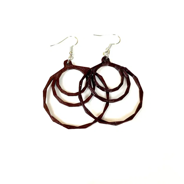 Bông tai hình tròn phong cách lowpoly - Image 2