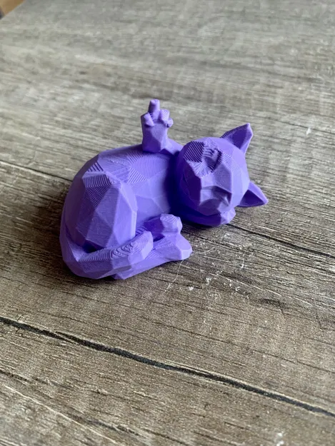 Mèo lười và nghịch ngợm trong phong cách LowPoly - Image 1