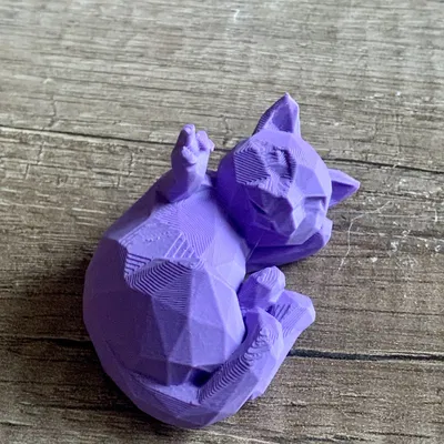 Mèo lười và nghịch ngợm trong phong cách LowPoly