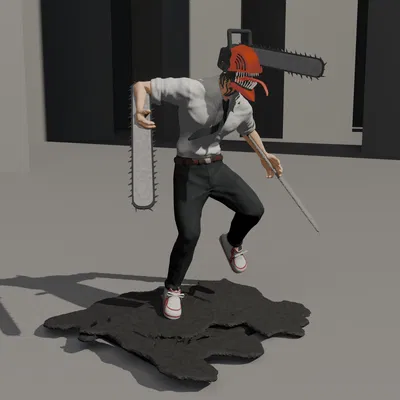 Mô hình minifigure Denji từ anime Chainsaw Man