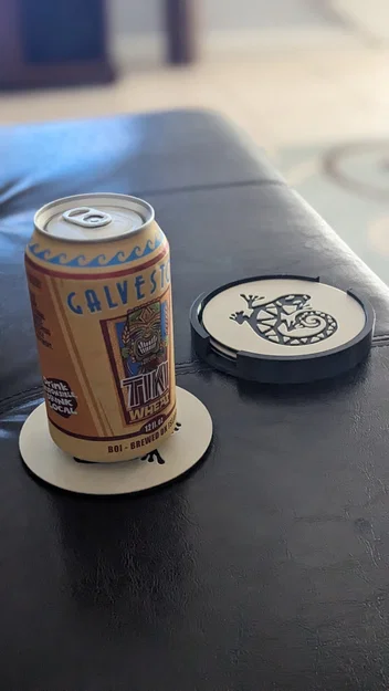 Bộ 4 miếng lót ly Gecko và giá đỡ - Image 3