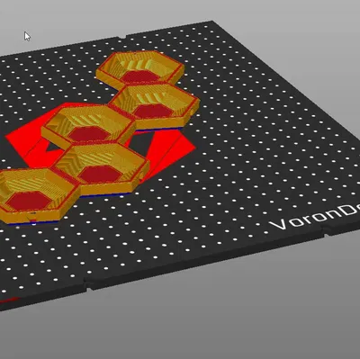 Khay chứa 5 cạnh nghiêng từ tính Low Poly