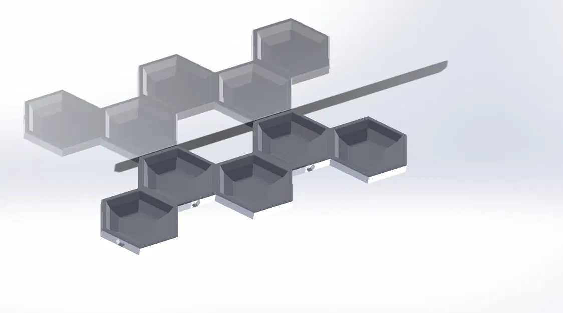 Khay chứa 5 cạnh nghiêng từ tính Low Poly - Image 5