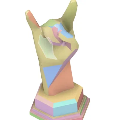 Biểu tượng Sừng Kim Loại Thấp Poly