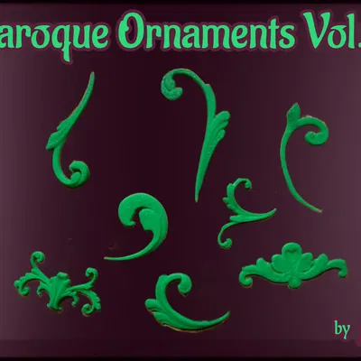 Đồ trang trí Baroque cho công trình và mô hình 3D