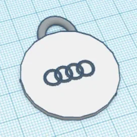 Móc khóa hình biển hiệu xe hơi Audi