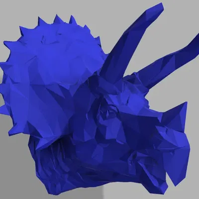 Treo tường Triceratops Low-Poly lớn trang trí nghệ thuật