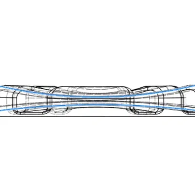 Đĩa xà phòng oval với thiết kế sóng trừu tượng