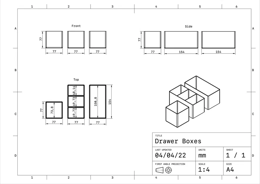 Bộ khay ngăn kéo IKEA Helmer với nhiều kích thước khác nhau - Image 2