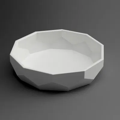 Khay/Bát Low Poly Dễ In Không Cần Hỗ Trợ