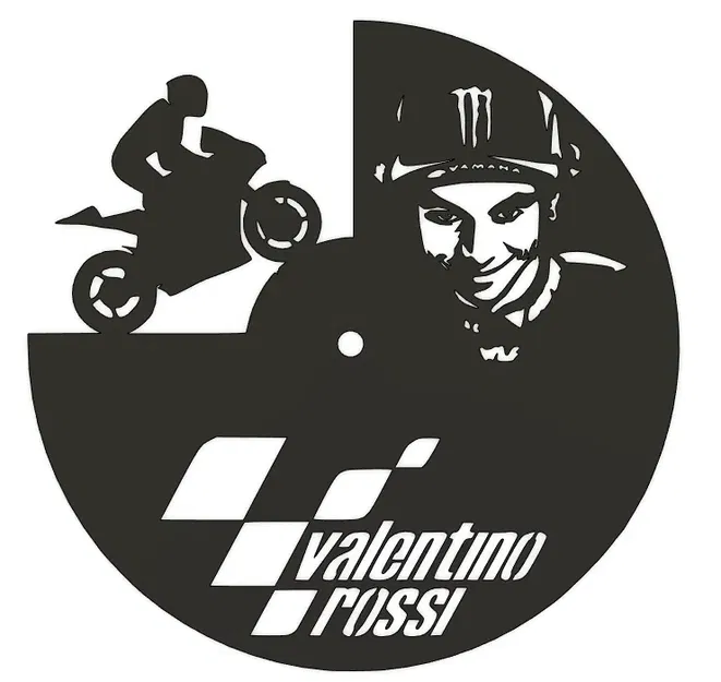 Đồng hồ 2D nghệ thuật Valentino Rossi - Image 1