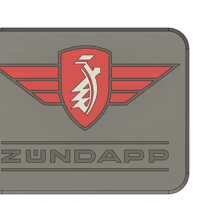 Biểu tượng logo Zündapp trong mô hình 3D